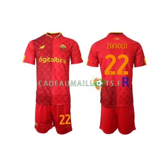 AS Rome Maillot avec flocage Nicolo Zaniolo 22 Domicile 2022-2023 ,Tenue Enfant MC