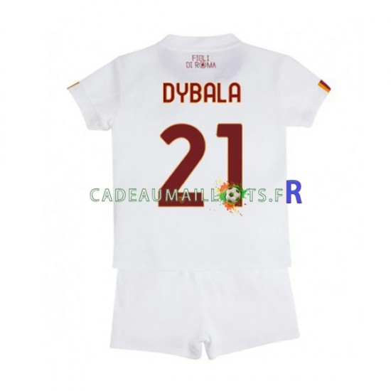 AS Rome Maillot avec flocage Paulo Dybala 21 Extérieur 2022-2023 ,Tenue Enfant MC