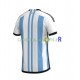 Argentine Maillot avec flocage Domicile Coupe du Monde 2022 ,Homme MC