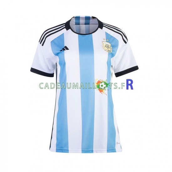 Argentine Maillot avec flocage Domicile Coupe du Monde 2022 ,Femme MC