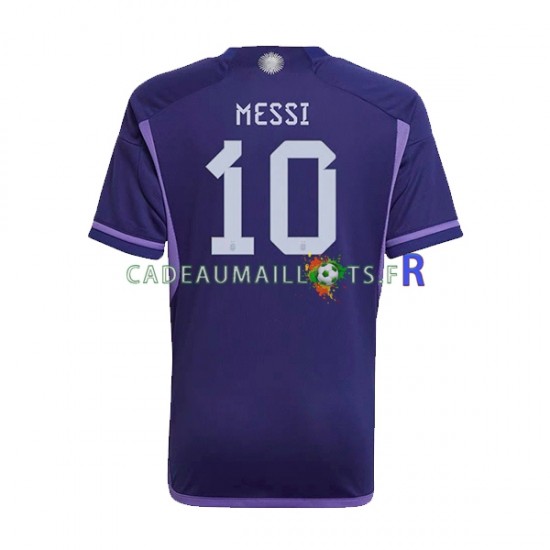 Argentine Maillot avec flocage Lionel Messi 10 Extérieur Coupe du Monde 2022 ,Homme MC