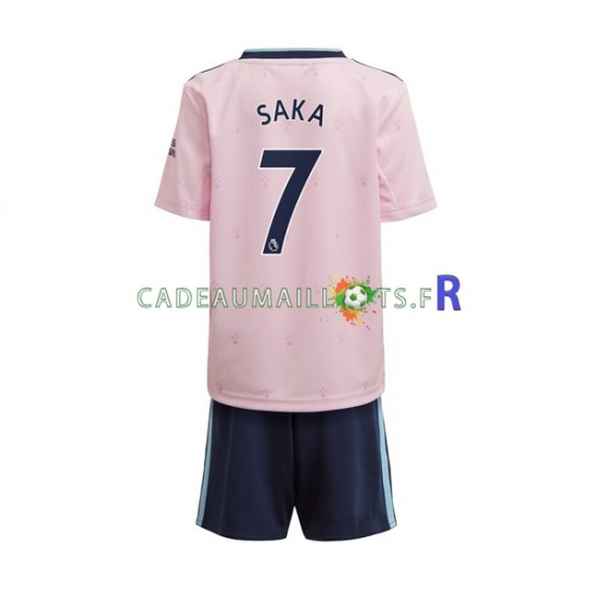 Arsenal Maillot avec flocage Saka 7 3ème 2022-2023 ,Tenue Enfant MC