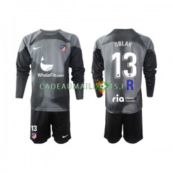 Atlético Madrid Maillot avec flocage Jan Oblak 13 Gardien Extérieur 2022-2023 ,Tenue Enfant ML