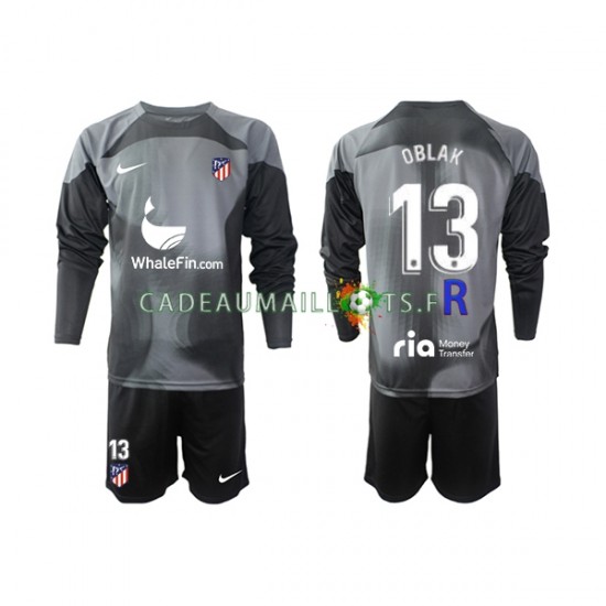 Atlético Madrid Maillot avec flocage Jan Oblak 13 Gardien Extérieur 2022-2023 ,Tenue Enfant ML