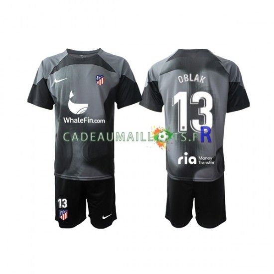 Atlético Madrid Maillot avec flocage Jan Oblak 13 Gardien Extérieur 2022-2023 ,Tenue Enfant MC