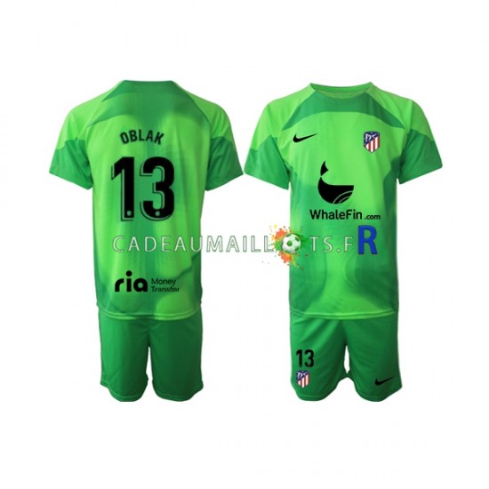 Atlético Madrid Maillot avec flocage Jan Oblak 13 Gardien Domicile 2022-2023 ,Tenue Enfant MC