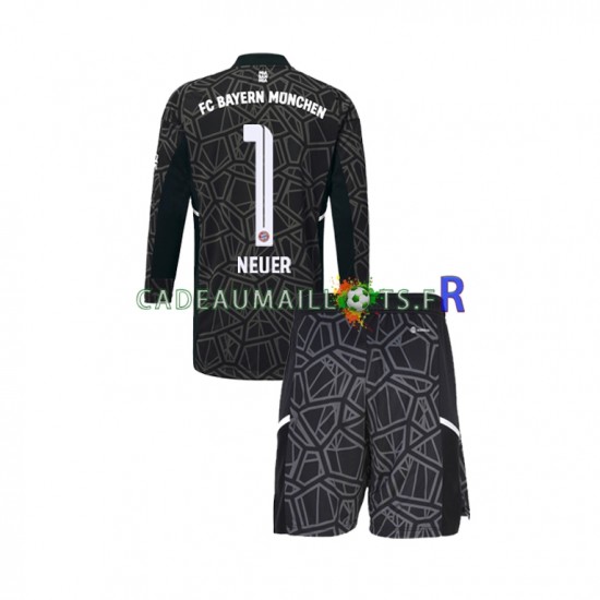 Bayern Munich Maillot avec flocage Manuel Neuer 1 Gardien Extérieur 2022-2023 ,Tenue Enfant ML