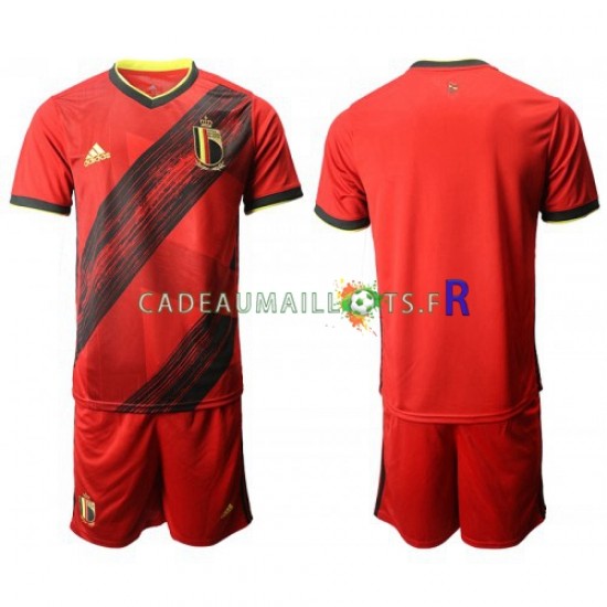 Belgique Maillot avec flocage Euro Domicile 2020 ,Tenue Enfant MC