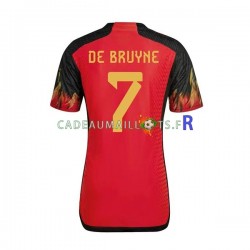 Belgique Maillot avec flocage De Bruyne 7 Domicile Coupe du Monde 2022 ,Homme MC