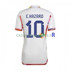 Belgique Maillot avec flocage Eden Hazard 10 Extérieur Coupe du Monde 2022 ,Homme MC