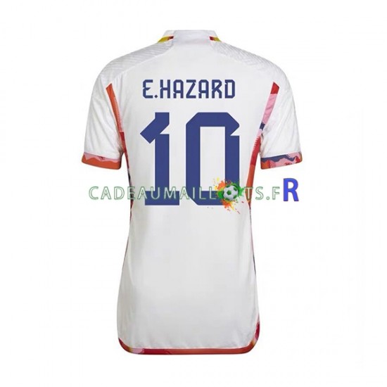 Belgique Maillot avec flocage Eden Hazard 10 Extérieur Coupe du Monde 2022 ,Homme MC