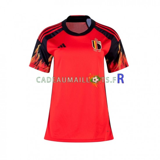 Belgique Maillot avec flocage Domicile Coupe du Monde 2022 ,Femme MC