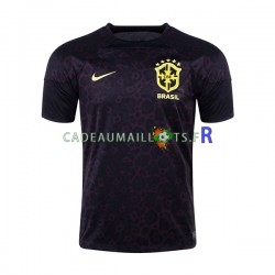Brésil Maillot avec flocage Gardien Domicile Coupe du Monde 2022 ,Homme MC