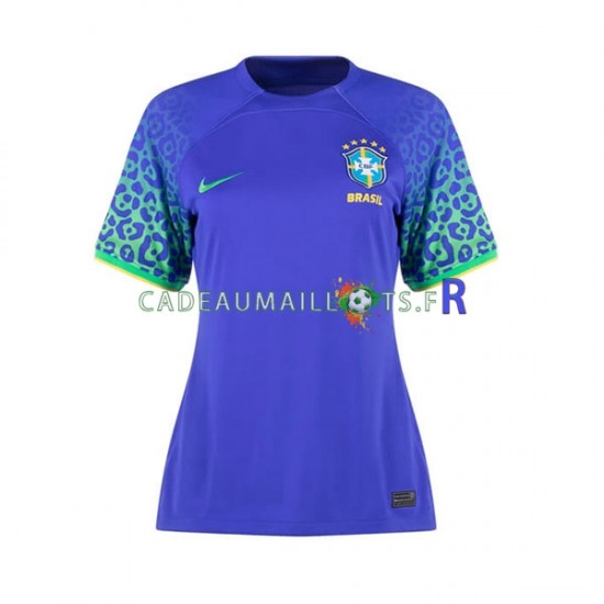 Brésil Maillot avec flocage Extérieur Coupe du Monde 2022 ,Femme MC