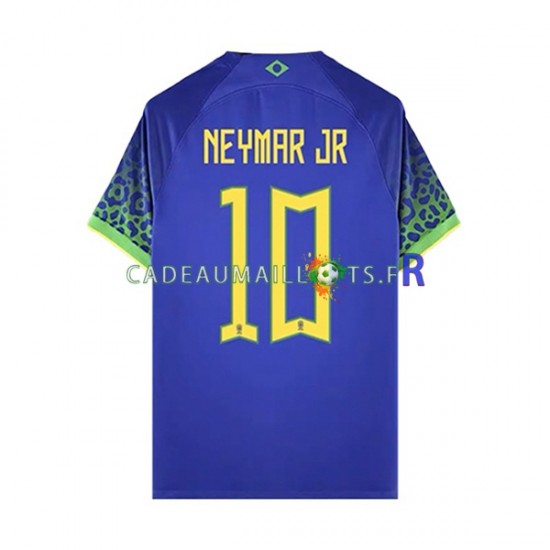 Brésil Maillot avec flocage Neymar JR 10 Extérieur Coupe du Monde 2022 ,Homme MC