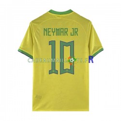 Brésil Maillot avec flocage Neymar JR 10 Domicile Coupe du Monde 2022 ,Homme MC