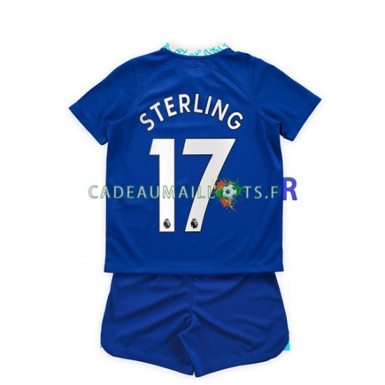 Chelsea Maillot avec flocage Raheem Sterling 17 Domicile 2022-2023 ,Tenue Enfant MC