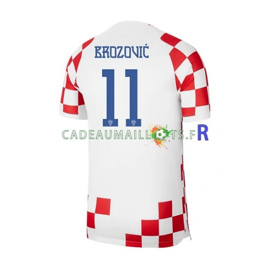 Croatie Maillot avec flocage Brozovic 11 Domicile Coupe du Monde 2022 ,Homme MC