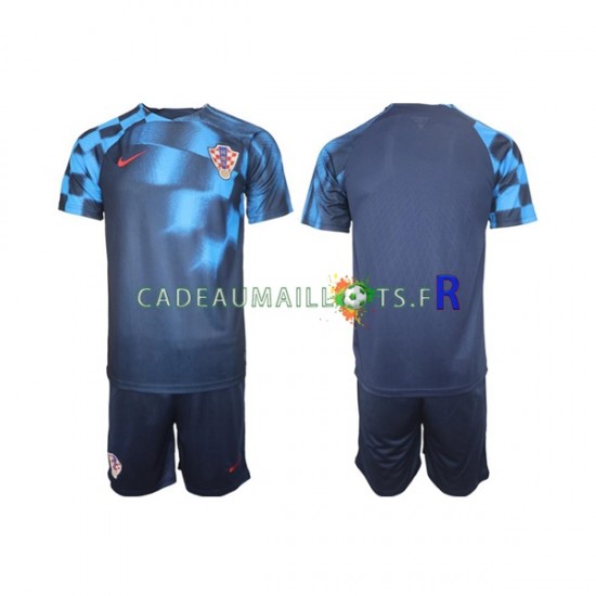 Croatie Maillot avec flocage Extérieur Coupe du Monde 2022 ,Tenue Enfant MC