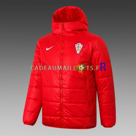 Croatie Rouge Veste Rembourrée ,Homme