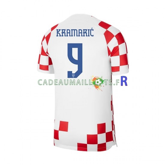 Croatie Maillot avec flocage Kramaric 9 Domicile Coupe du Monde 2022 ,Homme MC