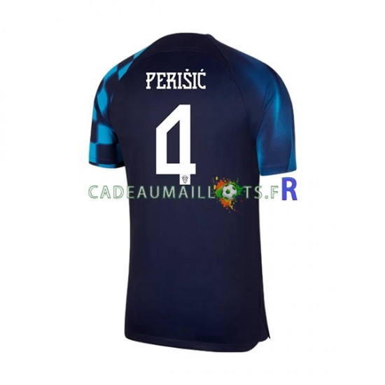 Croatie Maillot avec flocage Perisic 4 Extérieur Coupe du Monde 2022 ,Homme MC