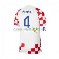 Croatie Maillot avec flocage Perisic 4 Domicile Coupe du Monde 2022 ,Homme MC