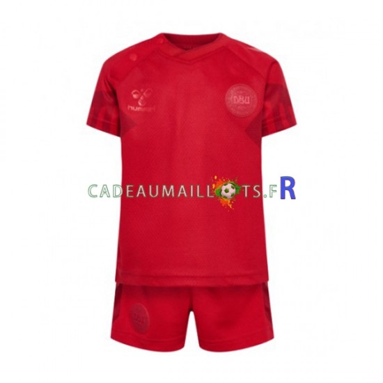 Danemark Maillot avec flocage Domicile Coupe du Monde 2022 ,Tenue Enfant MC