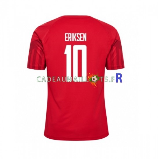 Danemark Maillot avec flocage Christian Eriksen 10 Domicile Coupe du Monde 2022 ,Homme MC