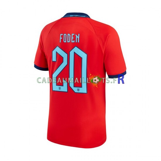 Angleterre Maillot avec flocage Foden 20 Extérieur Coupe du Monde 2022 ,Homme MC