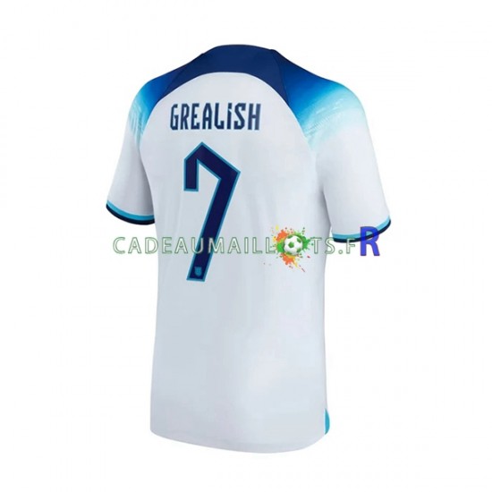 Angleterre Maillot avec flocage Grealish 7 Domicile Coupe du Monde 2022 ,Homme MC