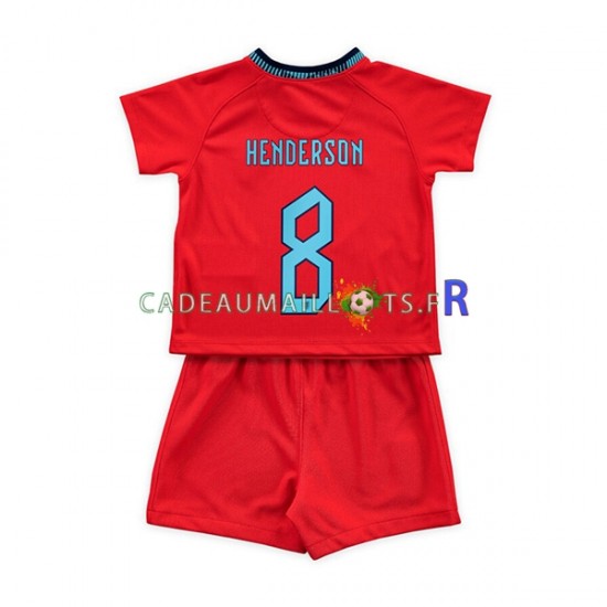 Angleterre Maillot avec flocage Henderson 8 Extérieur Coupe du Monde 2022 ,Tenue Enfant MC