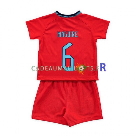 Angleterre Maillot avec flocage Maguire 6 Extérieur Coupe du Monde 2022 ,Tenue Enfant MC