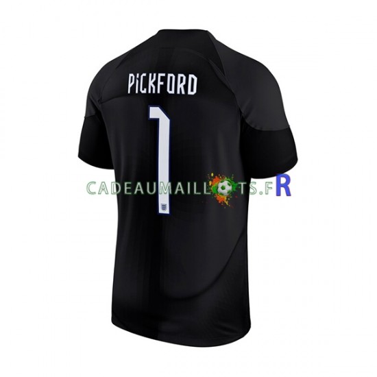 Angleterre Maillot avec flocage Pickford 1 Gardien Domicile Coupe du Monde 2022 ,Homme MC