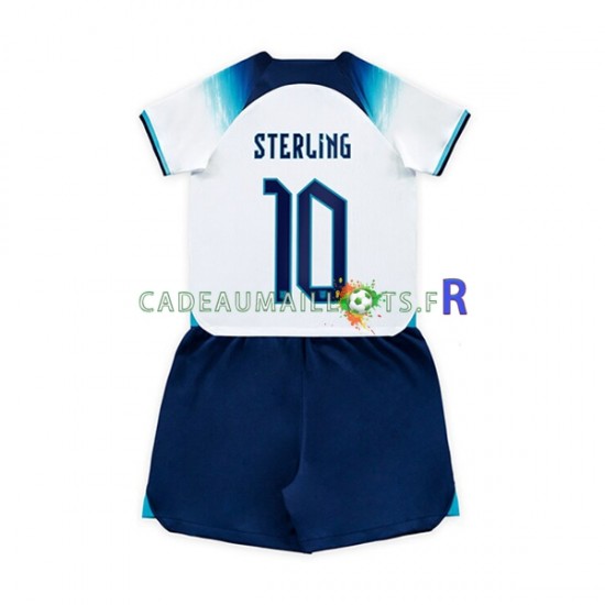 Angleterre Maillot avec flocage Sterling 10 Domicile Coupe du Monde 2022 ,Tenue Enfant MC