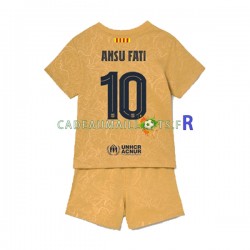 FC Barcelone Maillot avec flocage Ansu Fat 10 Extérieur 2022-2023 ,Tenue Enfant MC FC Barcelone Maillot avec flocage Ansu Fat 10 Extérieur 2022-2023 ,Tenue Enfant MC