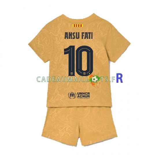 FC Barcelone Maillot avec flocage Ansu Fat 10 Extérieur 2022-2023 ,Tenue Enfant MC