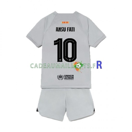 FC Barcelone Maillot avec flocage Ansu Fat 10 3ème 2022-2023 ,Tenue Enfant MC