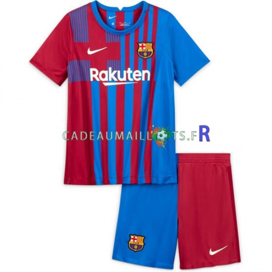 FC Barcelone Maillot avec flocage Domicile 2021-2022 ,Tenue Enfant MC