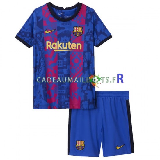 FC Barcelone Maillot avec flocage 3ème 2021-2022 ,Tenue Enfant MC