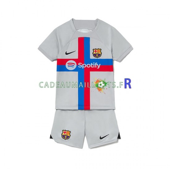 FC Barcelone Maillot avec flocage 3ème 2022-2023 ,Tenue Enfant MC