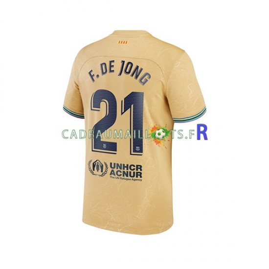 FC Barcelone Maillot avec flocage Frenkie de Jong 21 Extérieur 2022-2023 ,Homme MC