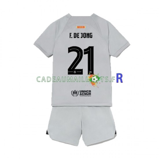 FC Barcelone Maillot avec flocage Frenkie de Jong 21 3ème 2022-2023 ,Tenue Enfant MC