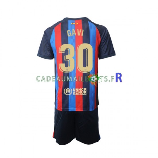 FC Barcelone Maillot avec flocage Gavi 30 Domicile 2022-2023 ,Tenue Enfant MC