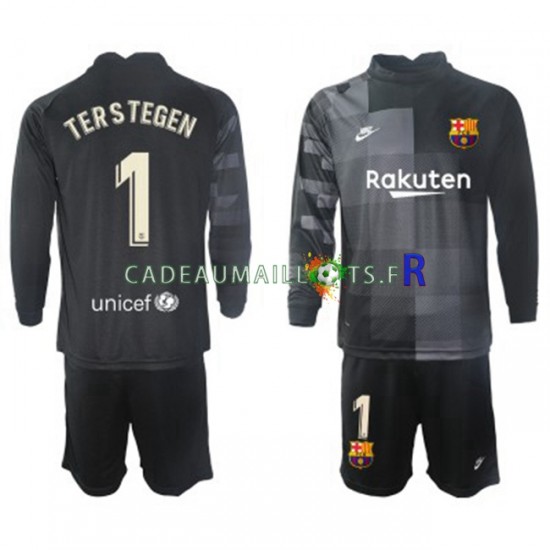 FC Barcelone Maillot avec flocage Ter Stegen 1 Gardien Extérieur 2021-2022 ,Tenue Enfant ML