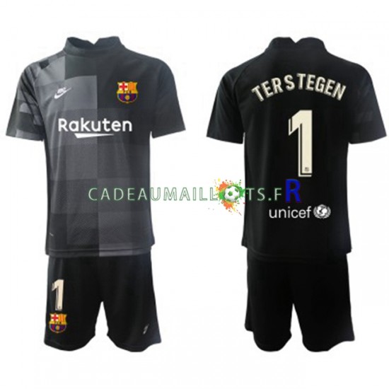 FC Barcelone Maillot avec flocage Ter Stegen 1 Gardien Extérieur 2021-2022 ,Tenue Enfant MC