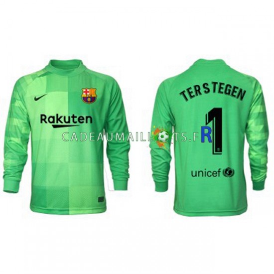 FC Barcelone Maillot avec flocage Ter Stegen 1 Gardien 3ème 2021-2022 ,Homme ML