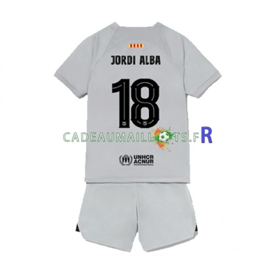 FC Barcelone Maillot avec flocage Jordi Alba 18 3ème 2022-2023 ,Tenue Enfant MC