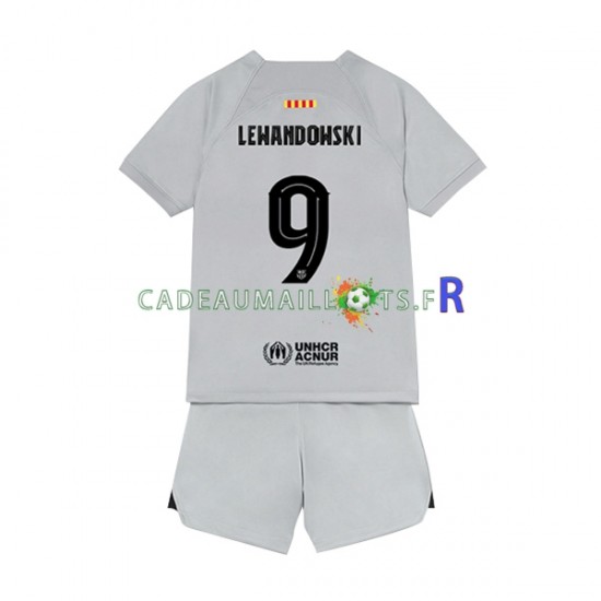 FC Barcelone Maillot avec flocage Lewandowski 9 3ème 2022-2023 ,Tenue Enfant MC