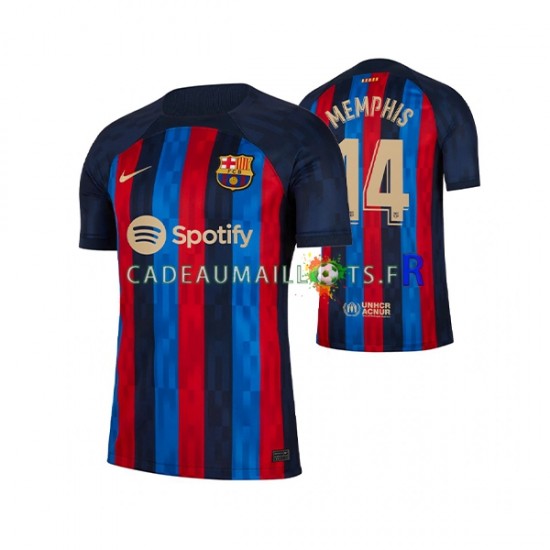 FC Barcelone Maillot avec flocage Memphis Depay 14 Domicile 2022-2023 ,Homme MC